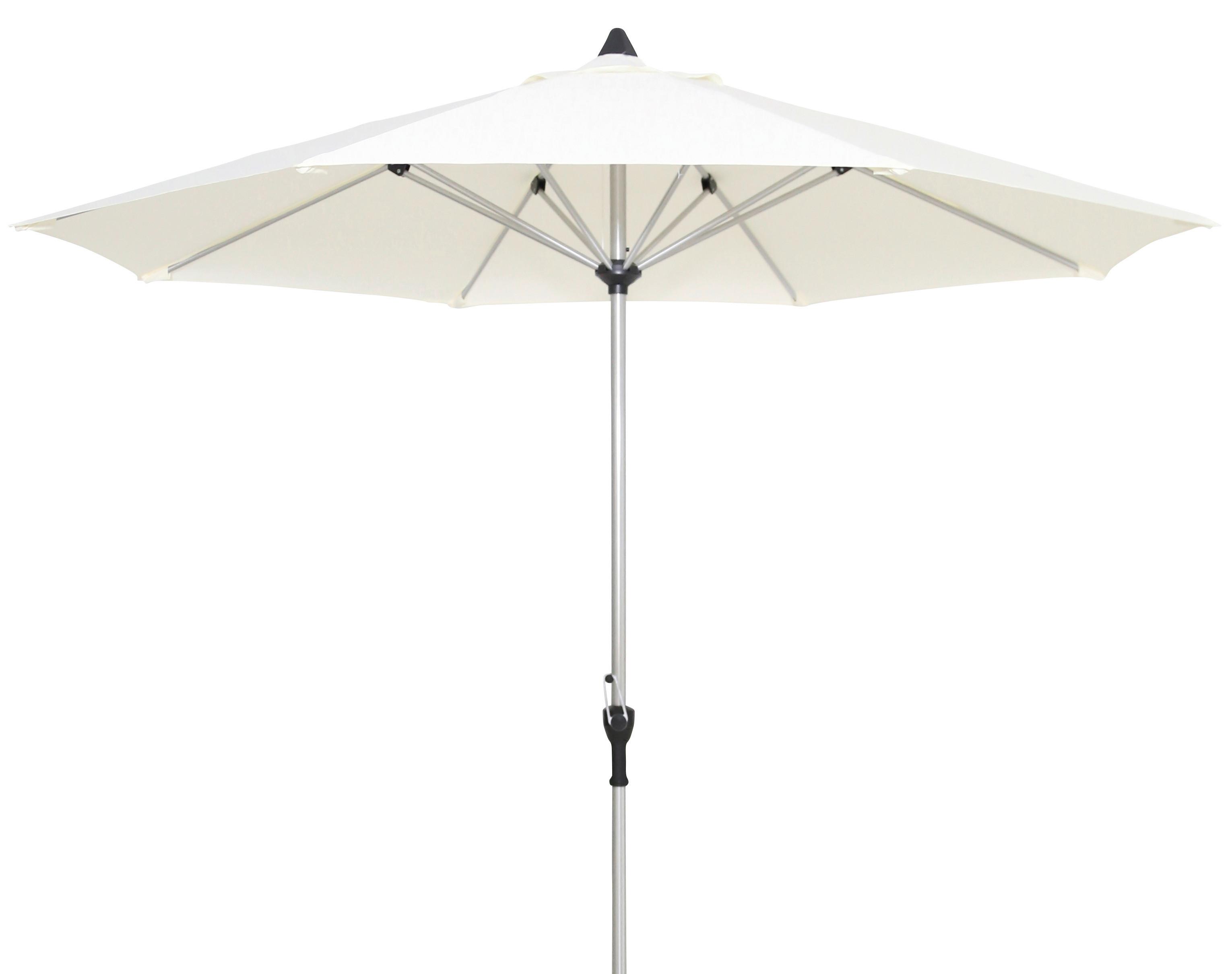 Sonnenschirm Acapole DM: 300 cm m. Schutzhülle Naturfarben - Platinfarben/Naturfarben, Basics, Textil/Metall (300cm) - Gardenson