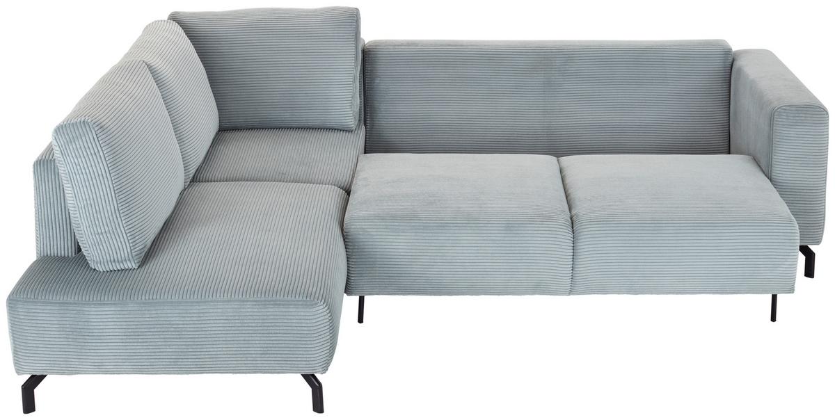Kutna Garnitura Veni - sivo-zelena/crna, Moderno, tekstil/metal (210/272cm) - Modern Living