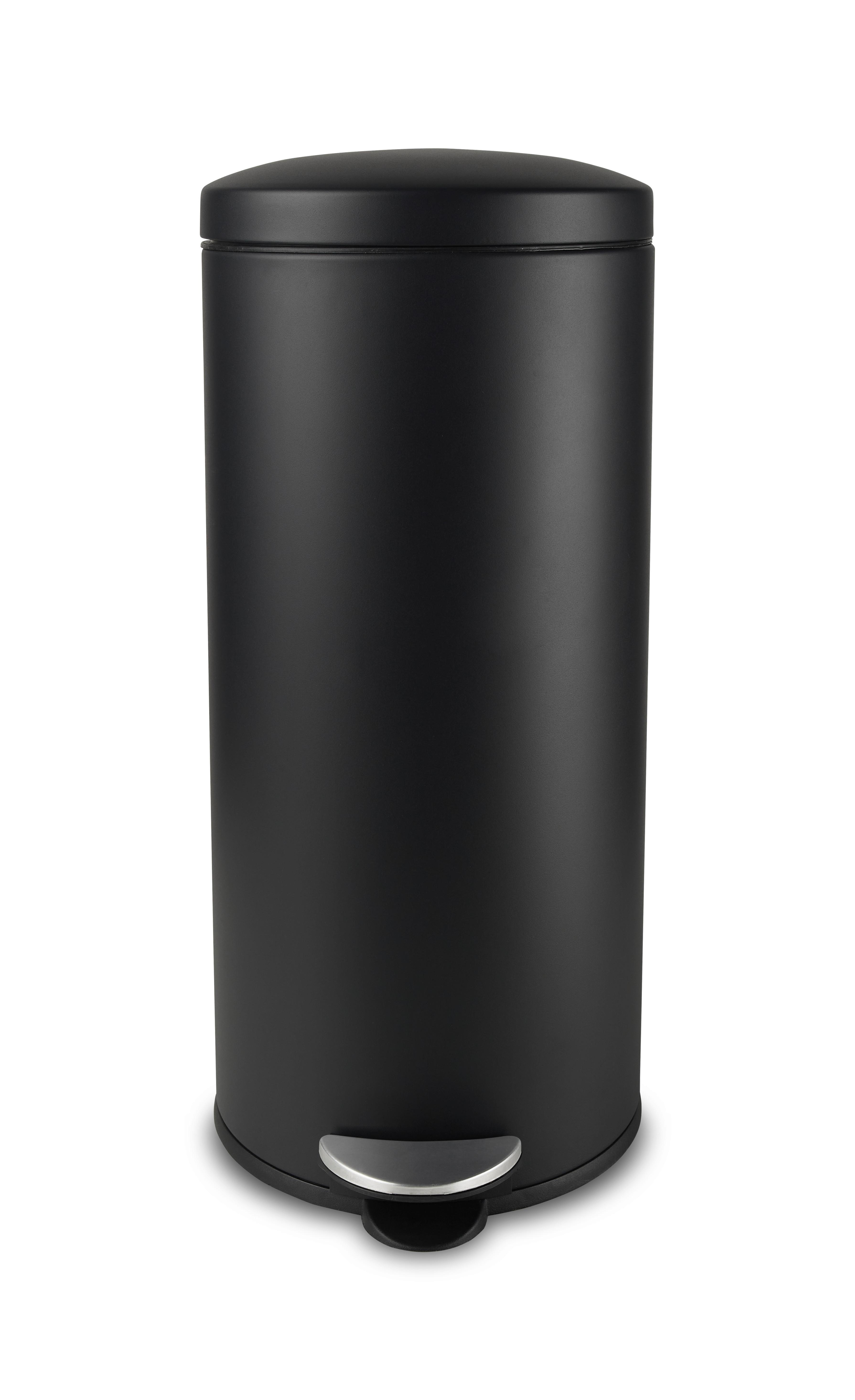 KOSZ NA ŚMIECI Z PEDAŁEM SAMUEL - 40L - czarny, Konventionell, tworzywo sztuczne/metal (36,50/67cm) - Modern Living