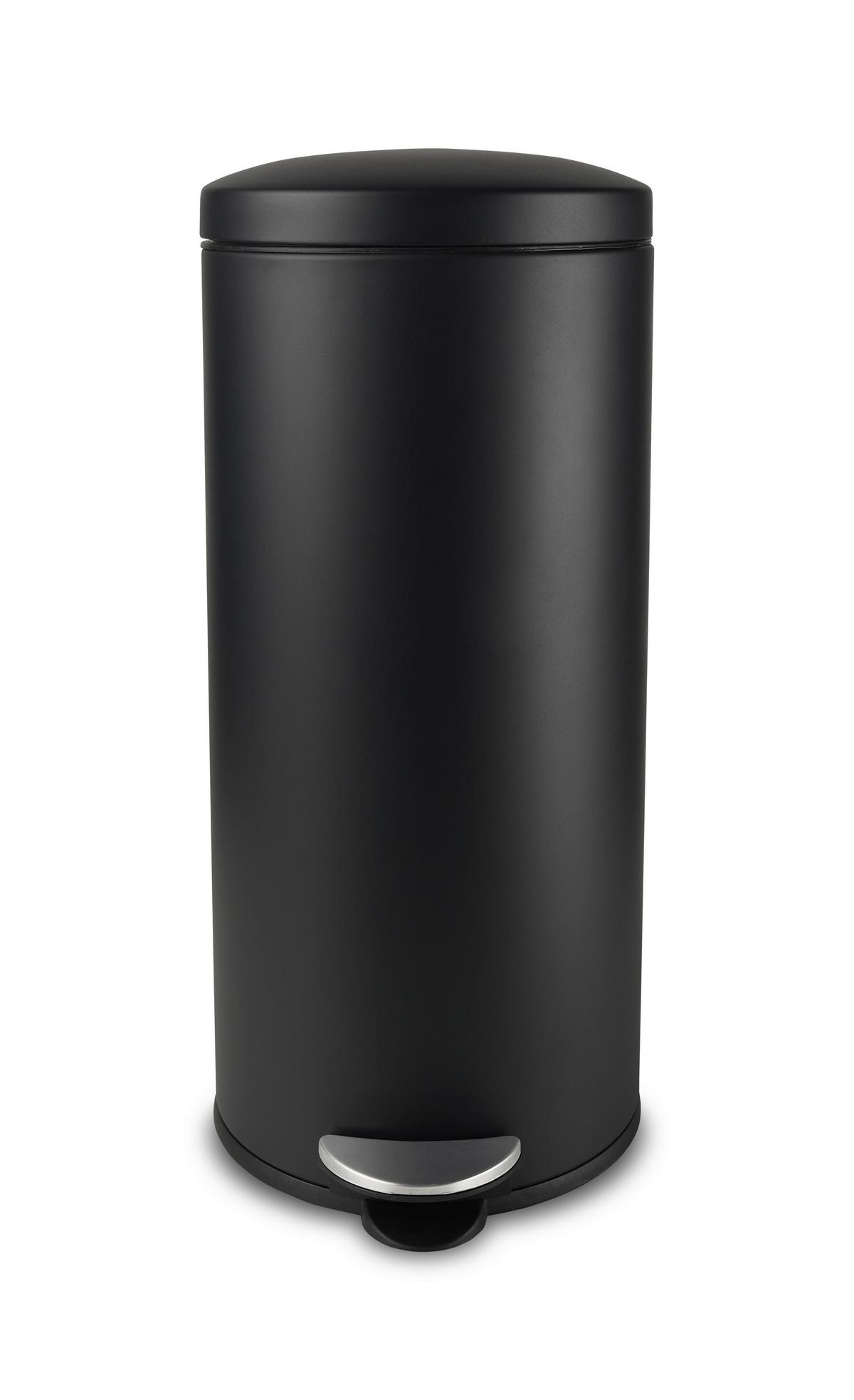 KOSZ NA ŚMIECI Z PEDAŁEM SAMUEL - 40L - czarny, Konventionell, tworzywo sztuczne/metal (36,50/67cm) - Modern Living