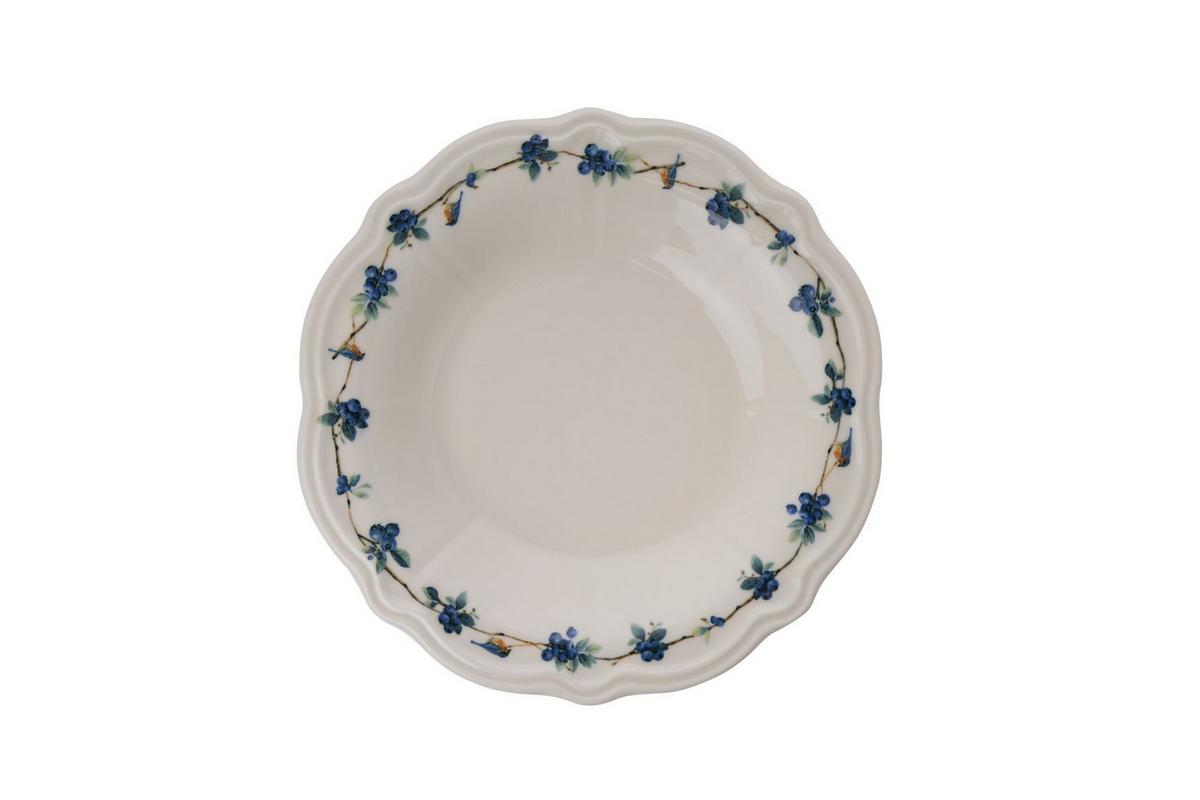 SERWIS OBIADOWO-ŚNIADANIOWY 520ZNO1101 - niebieski/biały, Basics, ceramika - P & B
