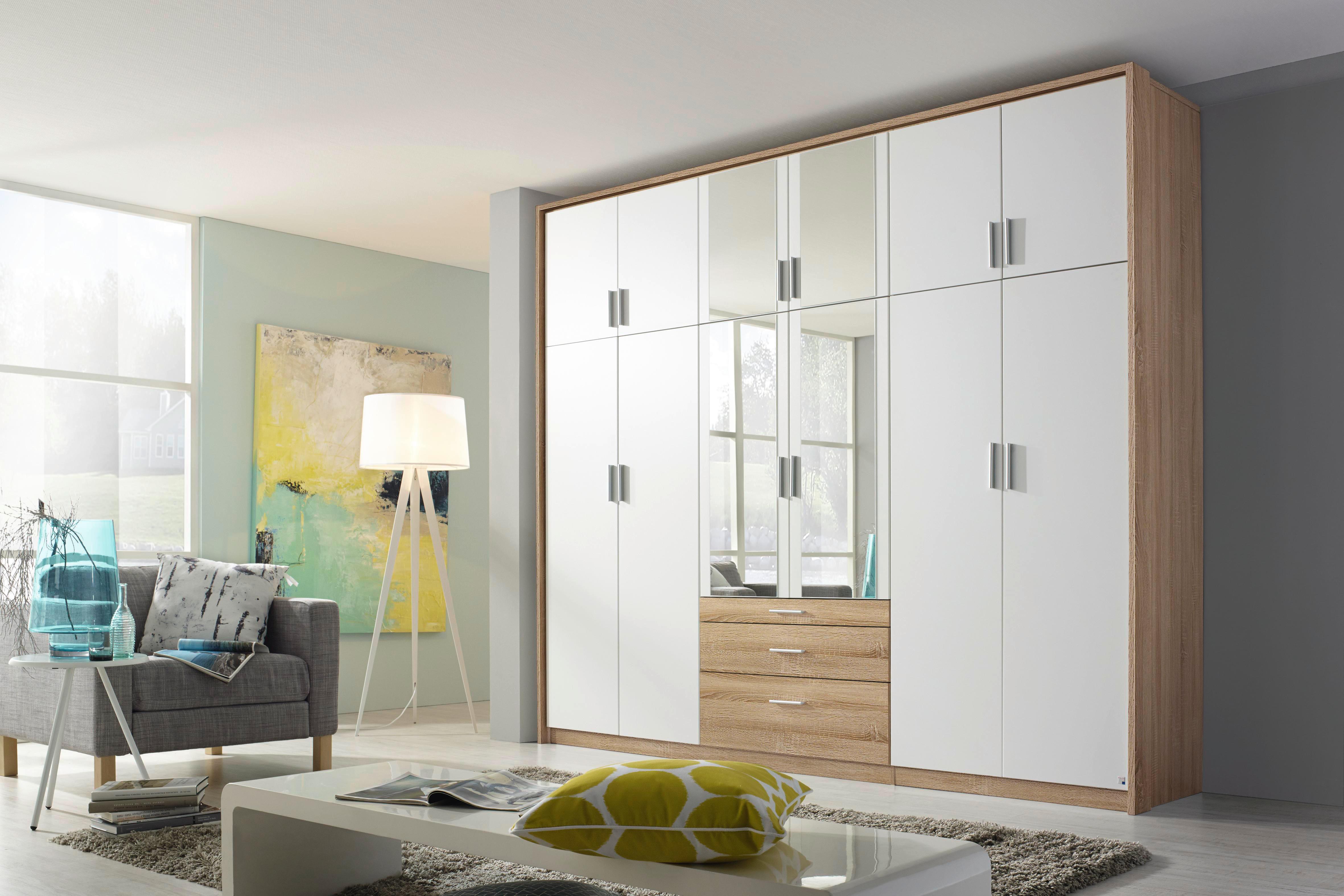 Ormar S Klasičnim Vratima Hildesheim - bijela/prozirno, Design, staklo/drvni materijal (275/231/56cm) - Modern Living
