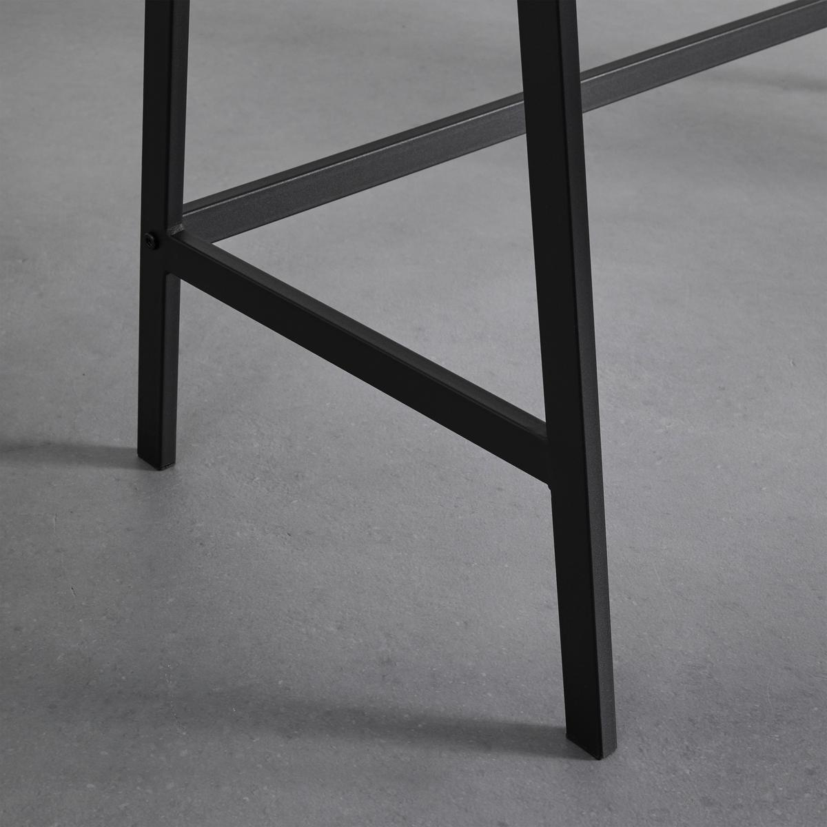 Schreibtisch Lena Nuss MDF ca. 110x50 cm - Nussbaumfarben/Schwarz, MODERN, Metall (110/50/96cm) - Bessagi Home