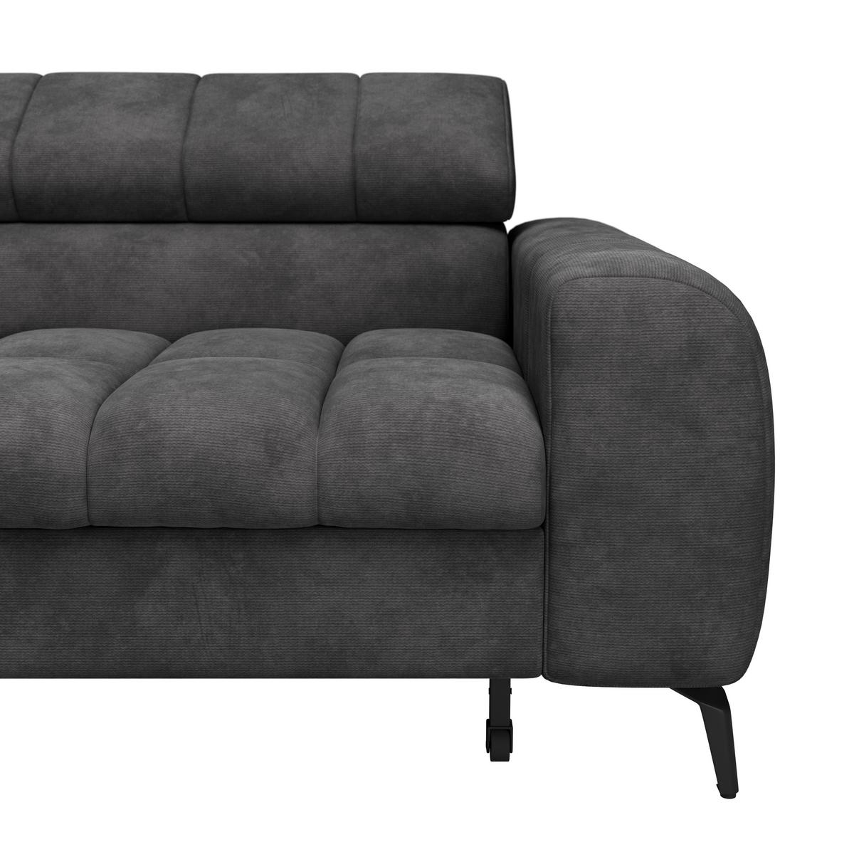 Kutna Garnitura Volf - crna, Trend, tekstil/metal (203/261cm)
