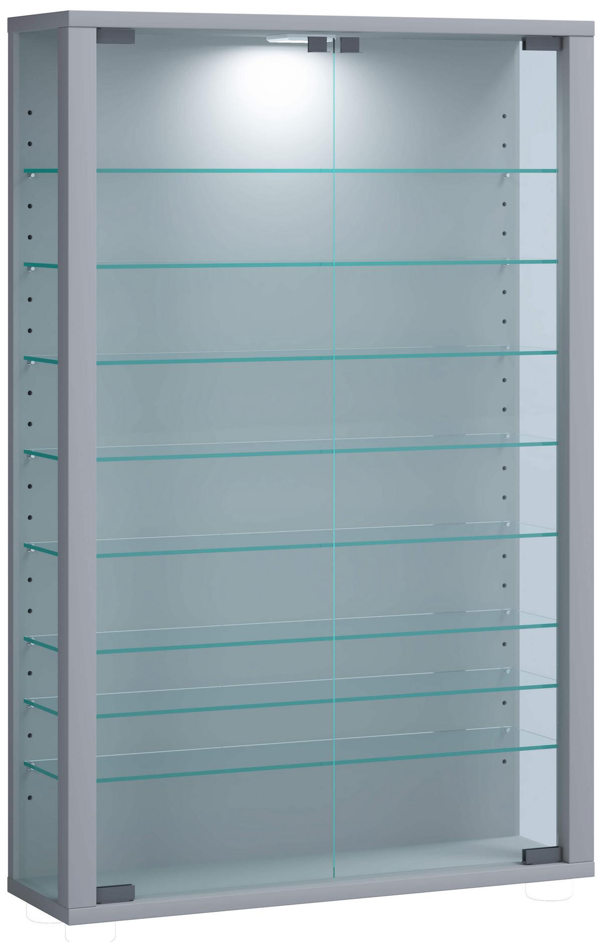 Vitrin Vitrosa Mini - fekete/ezüstszínű, Basics, műanyag/faalapú anyag (59/91/18cm) - MID.YOU