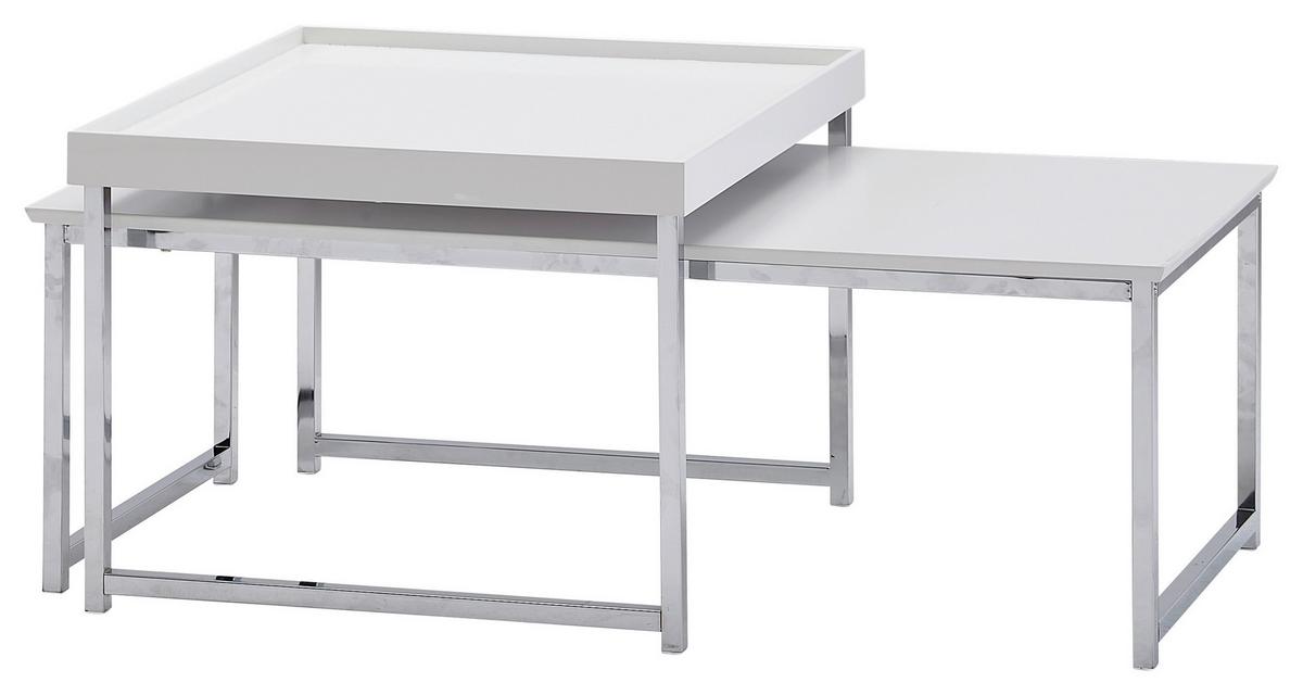 Set Mizic Wl6.500 - barve kroma/bela, Moderno, kovina/leseni material (110/37/48cm) - MID.YOU