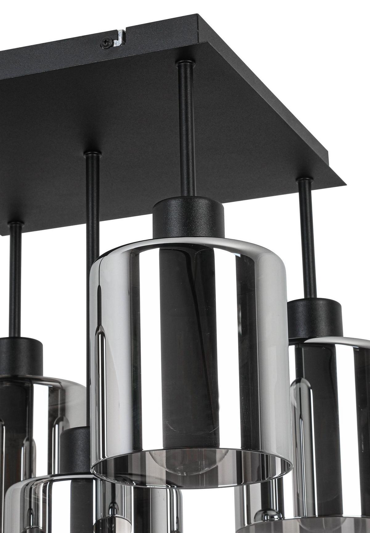 LAMPA SUFITOWA ELIA *SBN* - czarny, Design, metal/szkło (36/36/40cm) - Novel