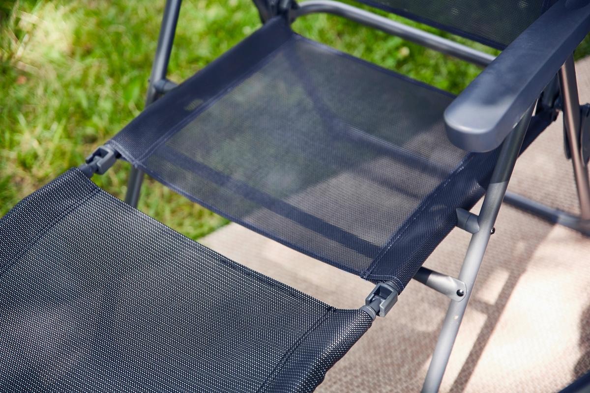 Campinghocker klappbar Comfort nur Fußteil - Anthrazit, KONVENTIONELL, Textil/Metall (65cm) - Siena Garden