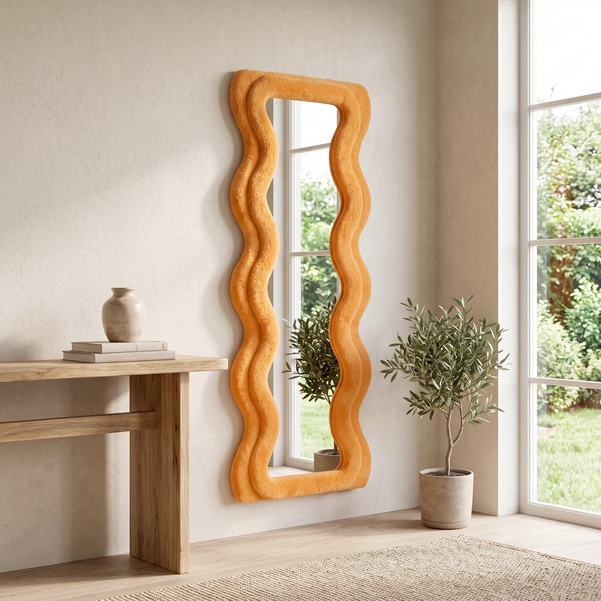 Fali Tükör Suki - narancs, Lifestyle, faalapú anyag/üveg (60/160/4cm) - Mömax