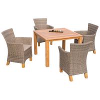 Vrtna Garnitura Toskana, Blazine - naravne barve/rjava, Romantika, kovina/umetna masa - Ambia Garden