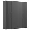 DULAP USI ROTATIVE ANDORRA - grafit, Modern, material pe bază de lemn (200/216/58cm) - Modern Living