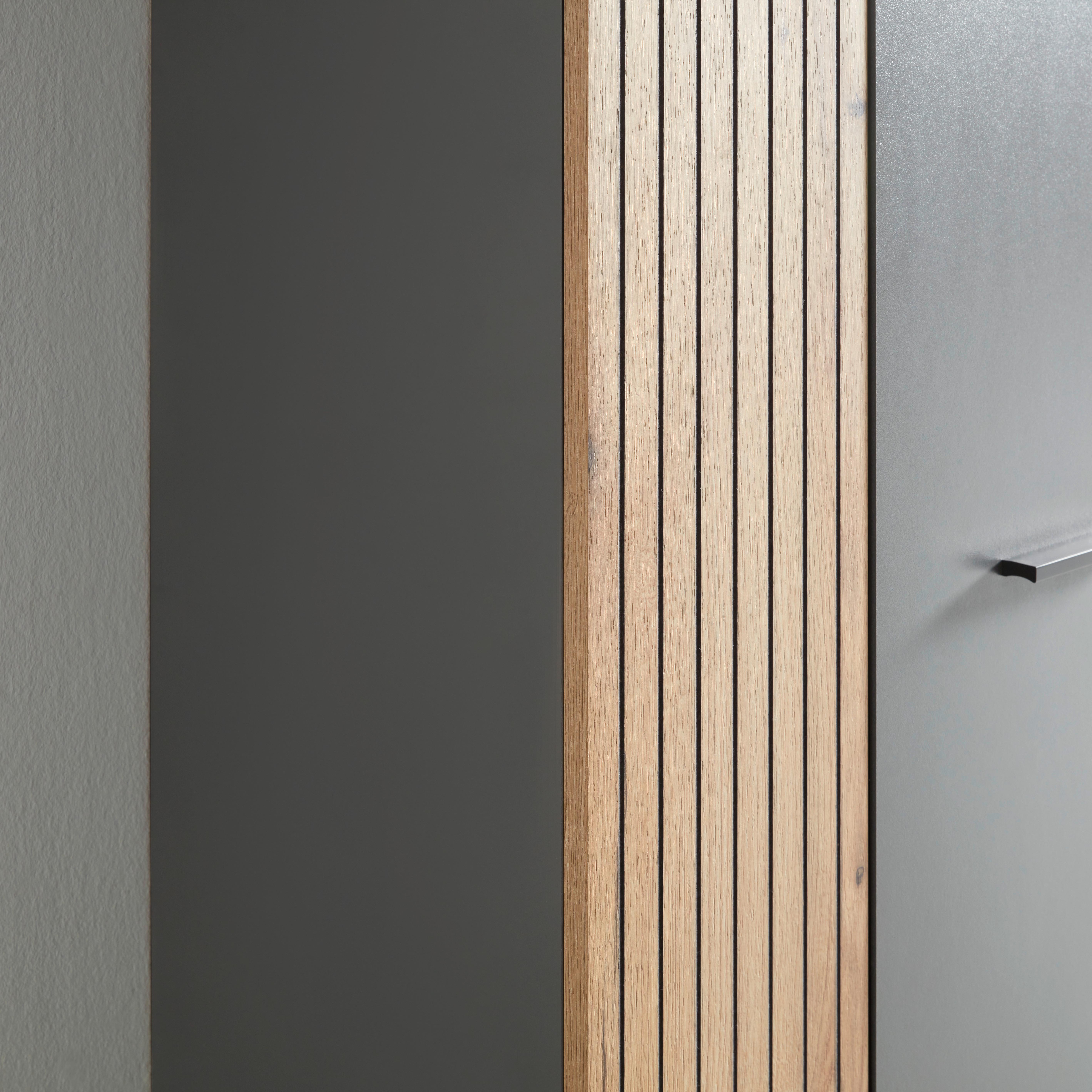 GARDEROB CADIX -EXKLUSIV- - svart/antracit, Modern, trämaterial/plast (60/195/36cm) - Mömax
