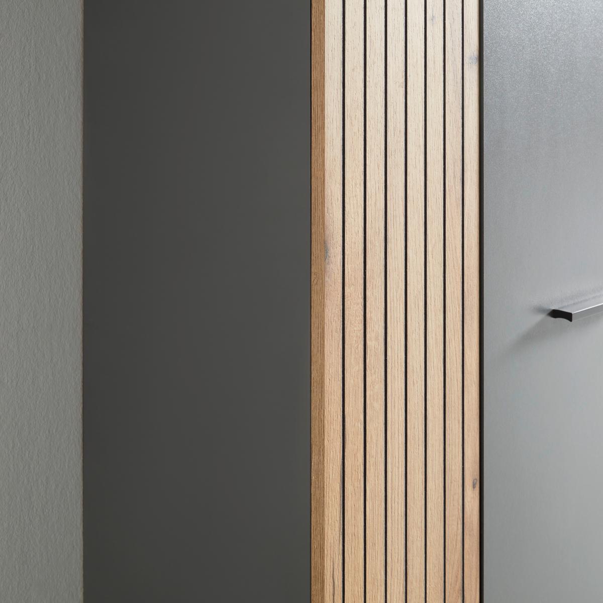 Dulap pentru hol CADIX - culoare lemn stejar/antracit, Modern, material pe bază de lemn (60/195/36cm) - Modern Living