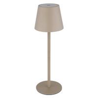 LAMPA STOŁOWA Z AKUMULATOREM 58488S - kolor piaskowy, Design, tworzywo sztuczne/metal (11,5/36cm) - Globo