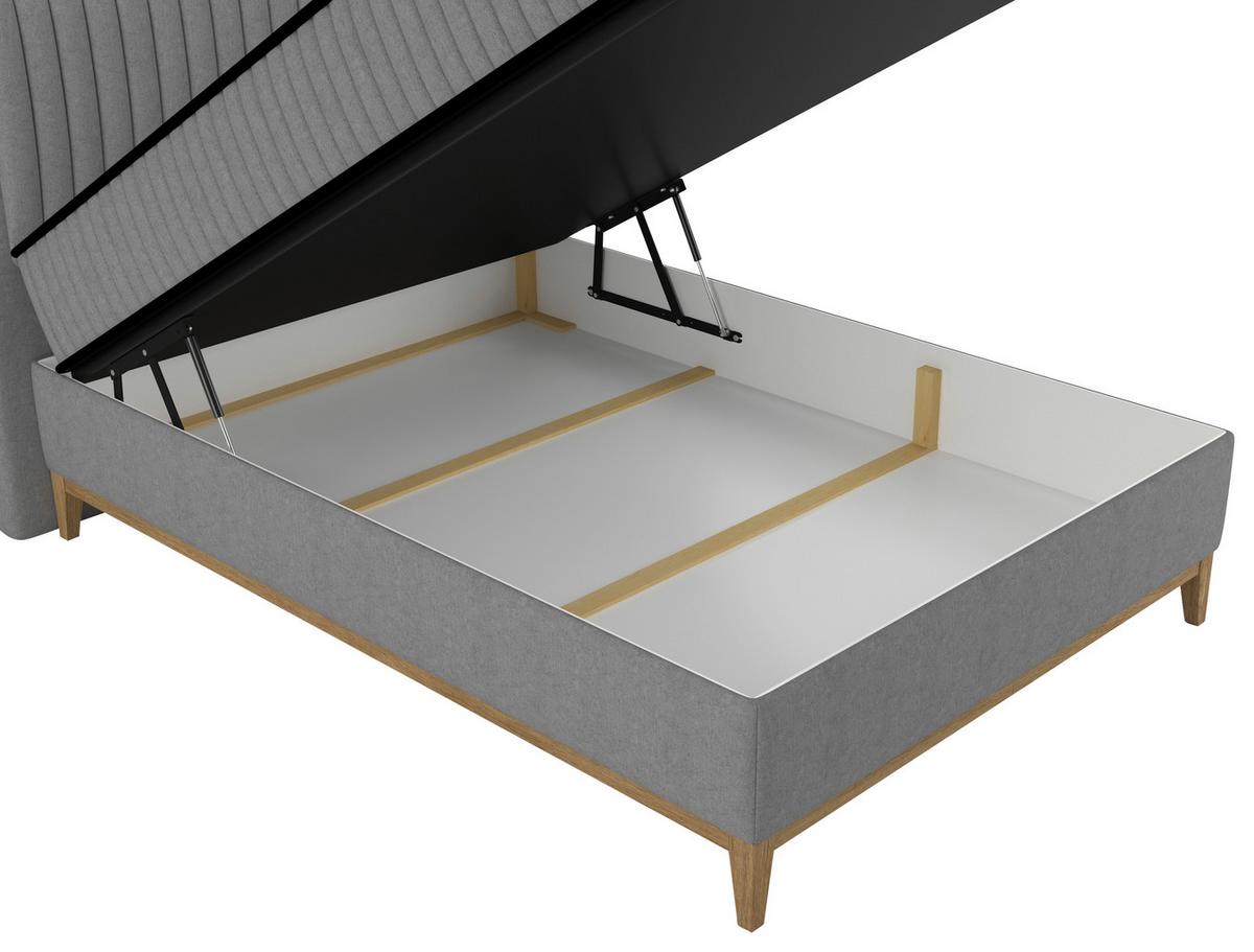Bett Elena Gaphitfarben ca. 120x200cm - Graphitfarben, KONVENTIONELL, Holz/Holzwerkstoff (120/200cm) - Sembella