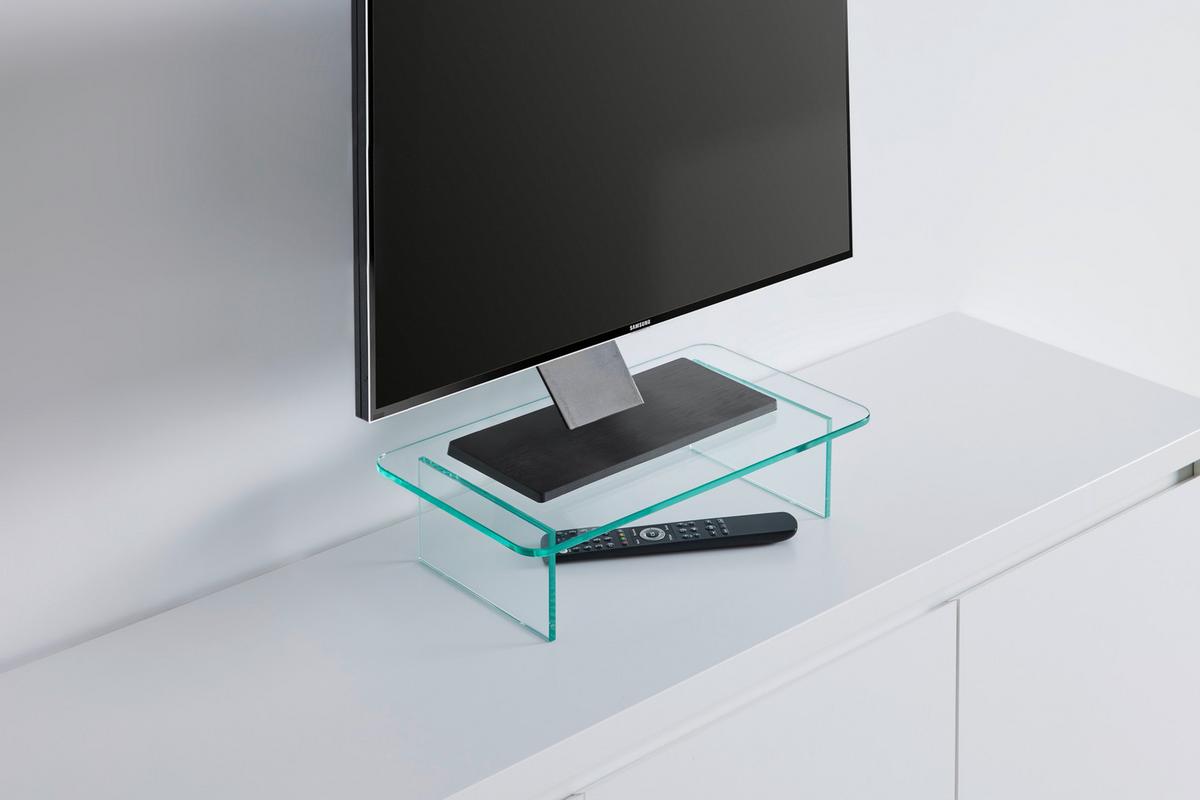 TV-Aufsatz Go aus Glas - Klar, KONVENTIONELL, Glas (45/12/25cm) - Mömax