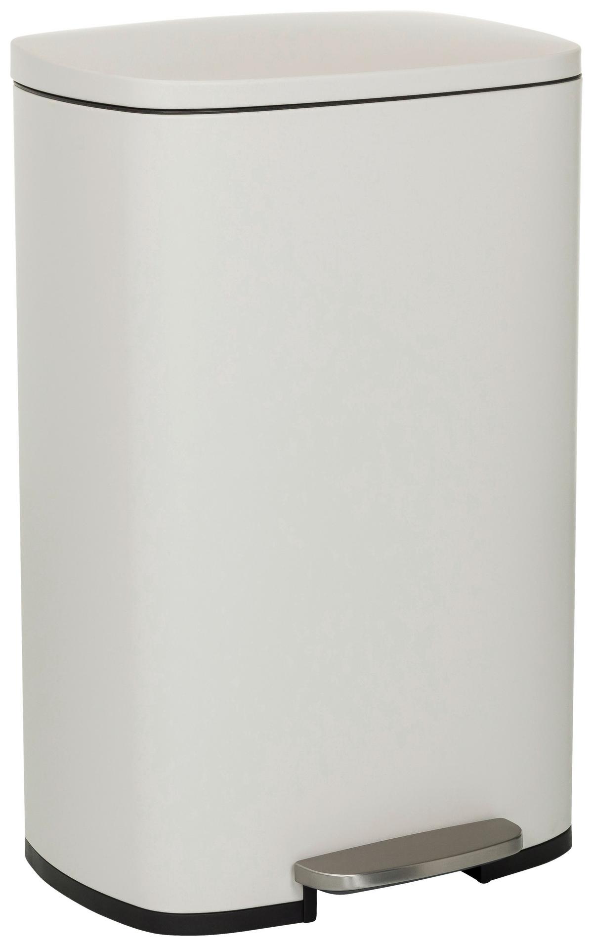 Abfallsammler Clean Beige ca. 30x64x42,5cm - Beige/Schwarz, MODERN, Kunststoff/Metall (30/64/42,5cm) - MID.YOU