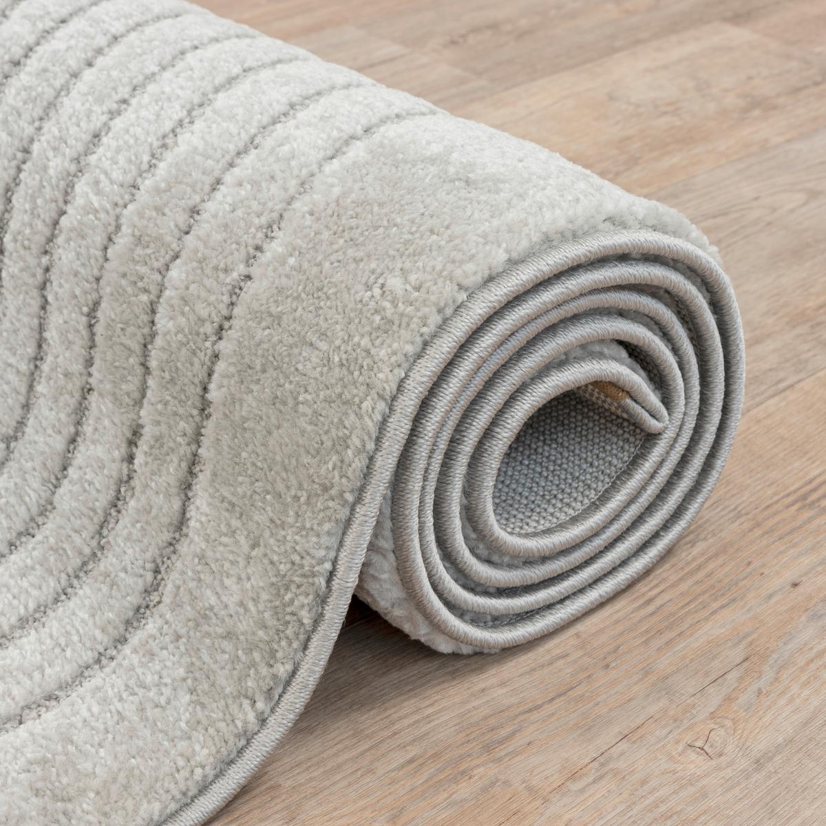 Webteppich Eclipse Grau ca. 160x220cm - Grau, Basics, Textil (160/220cm)