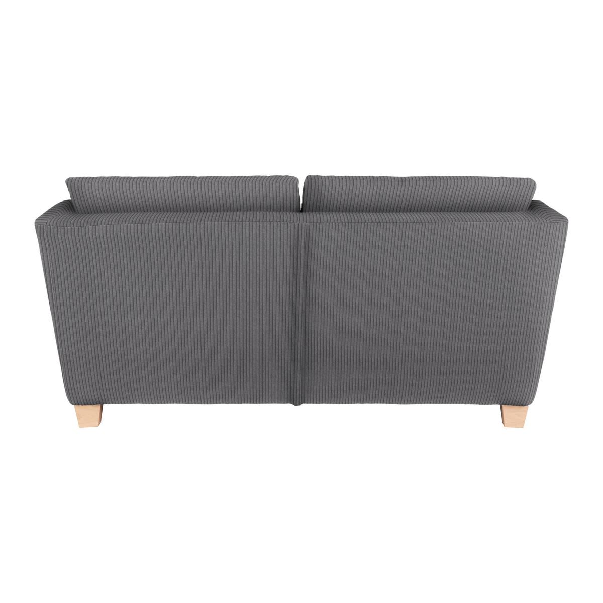2-Sitzer-Sofa Devado Dunkelgrau Cord - Dunkelgrau/Naturfarben, Holz/Textil (190/70-85/95cm) - Mömax