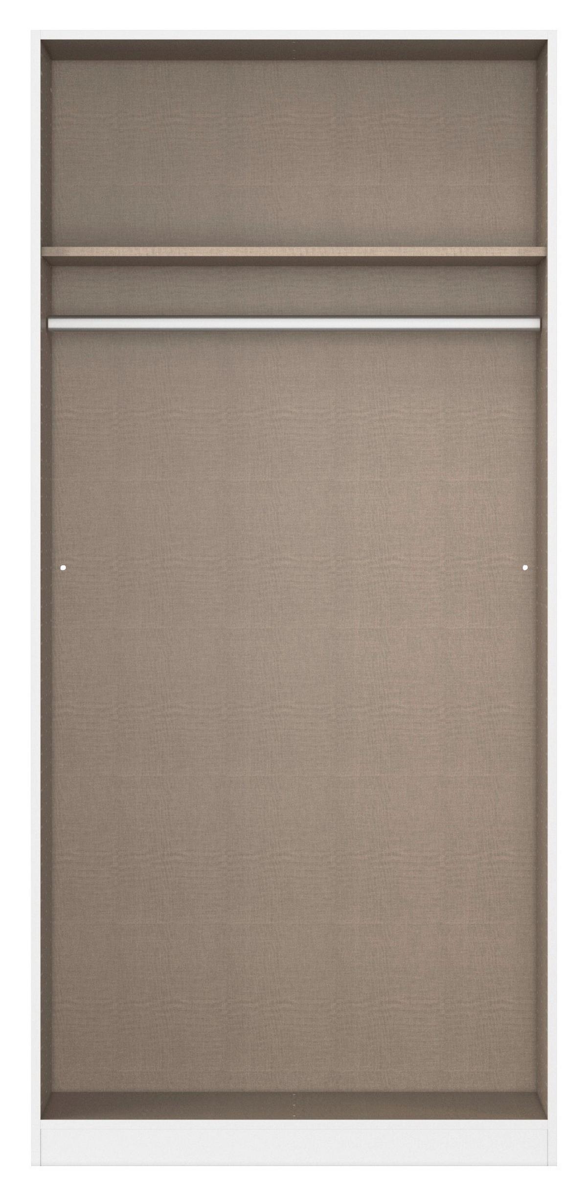 Kotna Omara Za Oblačila Costa, Bela - barve kroma/bela, Moderno, leseni material (208/197/298cm) - Rauch Möbel