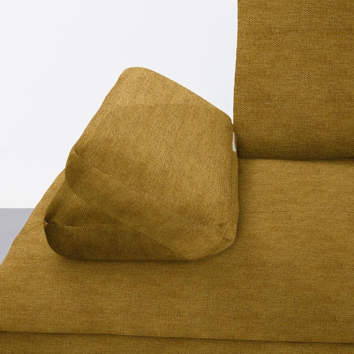 Wohnlandschaft Trendy Senfgelb - Senfgelb/Schwarz, MODERN, Holzwerkstoff/Textil (250/93/310cm) - Premium Living