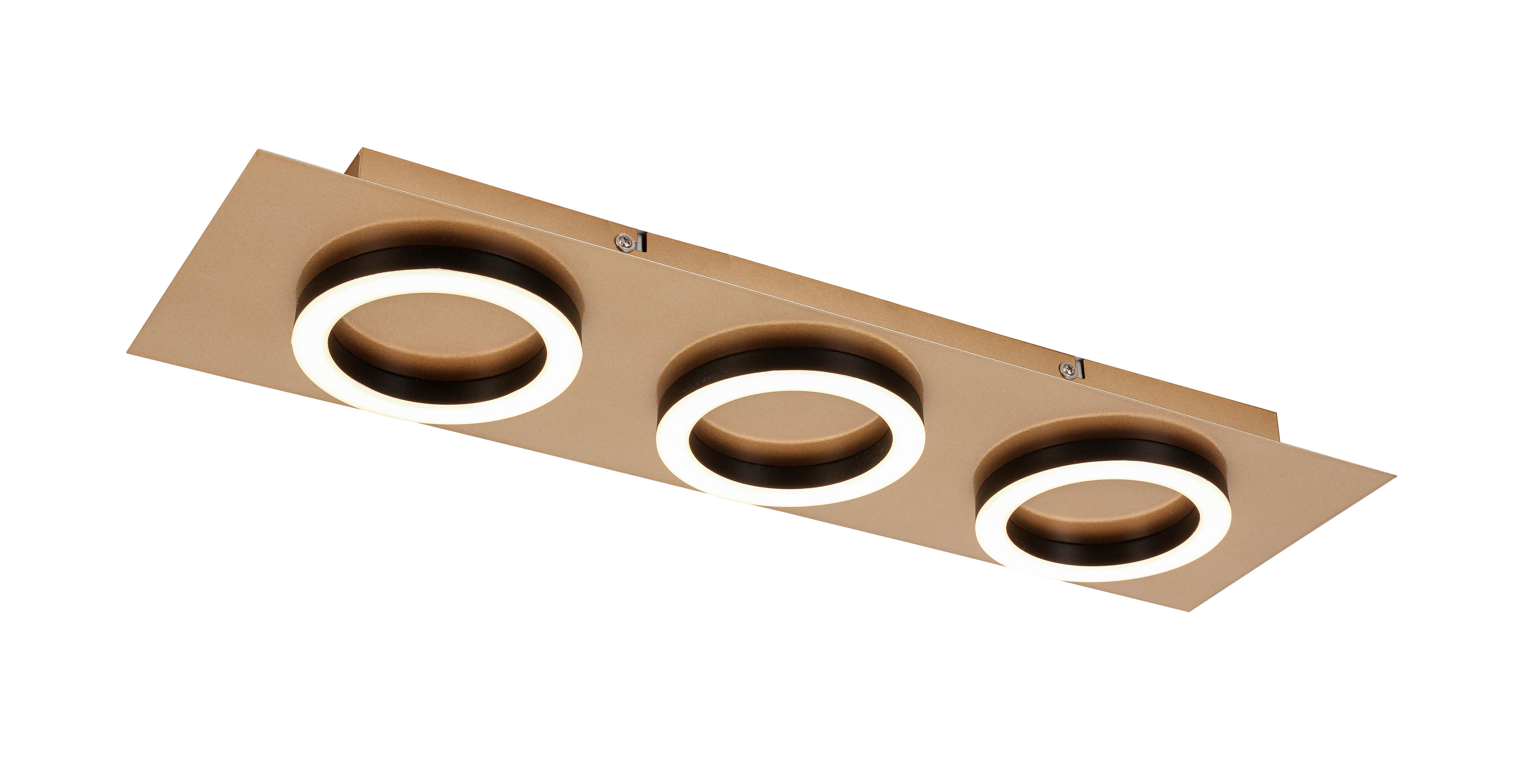 Led Mennyezeti Lámpa Emilore - fekete/cappuccino, Modern, műanyag/fém (60/18/5,1cm) - Mömax