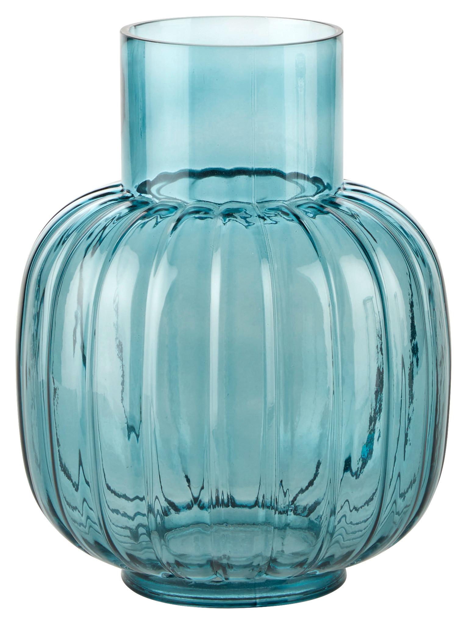 Vaza Paula I -Paz- - modra, Basics, steklo (20/26cm) - Modern Living