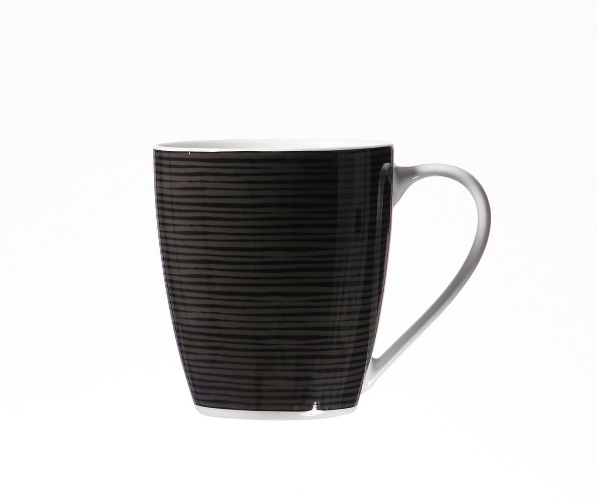 SERWIS OBIADOWO-ŚNIADANIOWY VELVET - czarny/biały, Basics, ceramika (30/26/31cm) - Ritzenhoff Breker