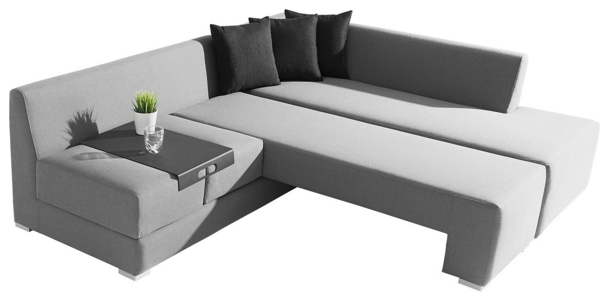 Loungegarnitur Wellington ca. 300x150 cm Grau - Grau, Basics, Textil (300/150/70cm) - Gardenson