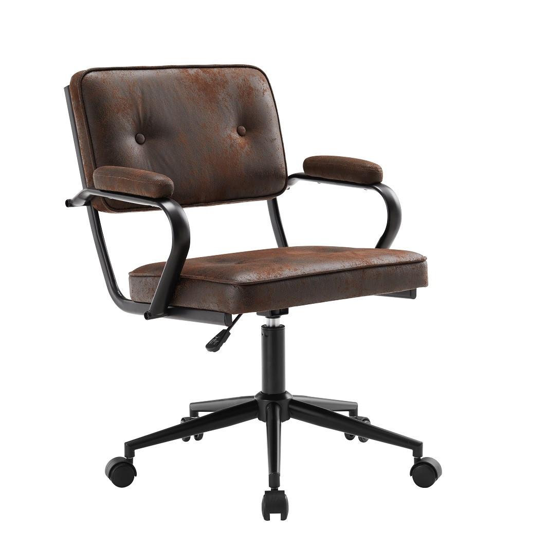 Drehstuhl Colt Dunkelbraun - Dunkelbraun/Schwarz, LIFESTYLE, Holz/Kunststoff (62/85-95/63cm) - Mömax