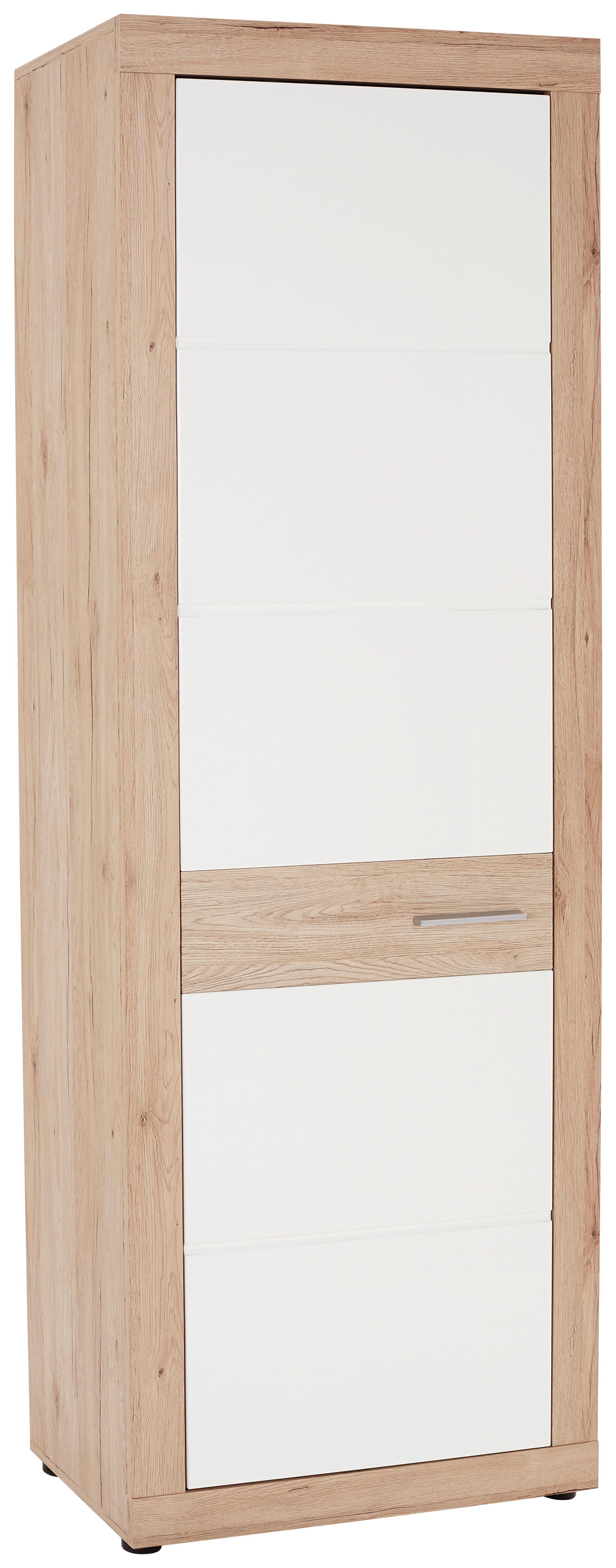 Garderobni Ormar Malta - bijela/boje hrasta, Moderno, drvni materijal (65/196,8/36cm) - Modern Living