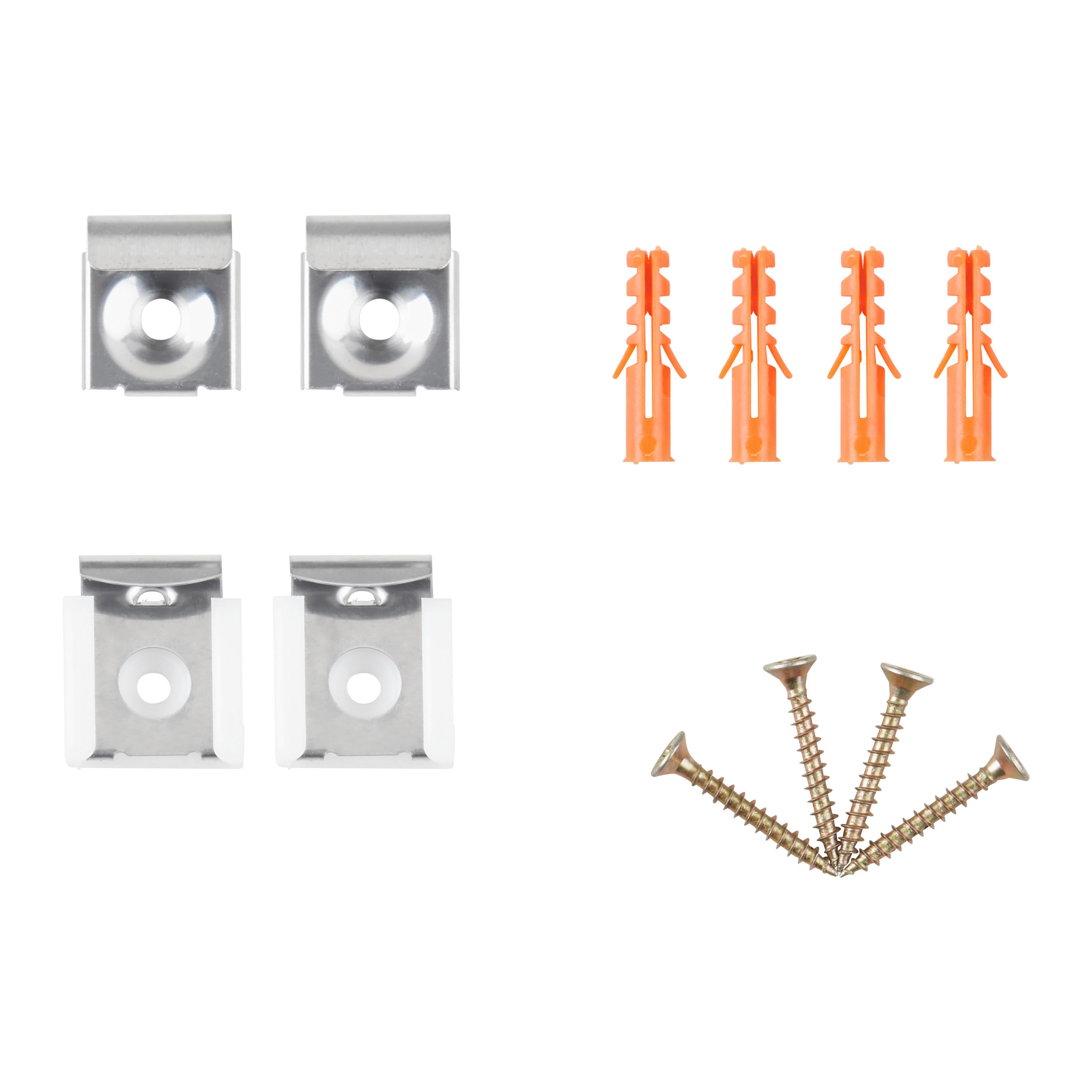 Befestigungsset Spiegelklammer Set 4-teilig - Metall (1,5/240cm) - Mömax