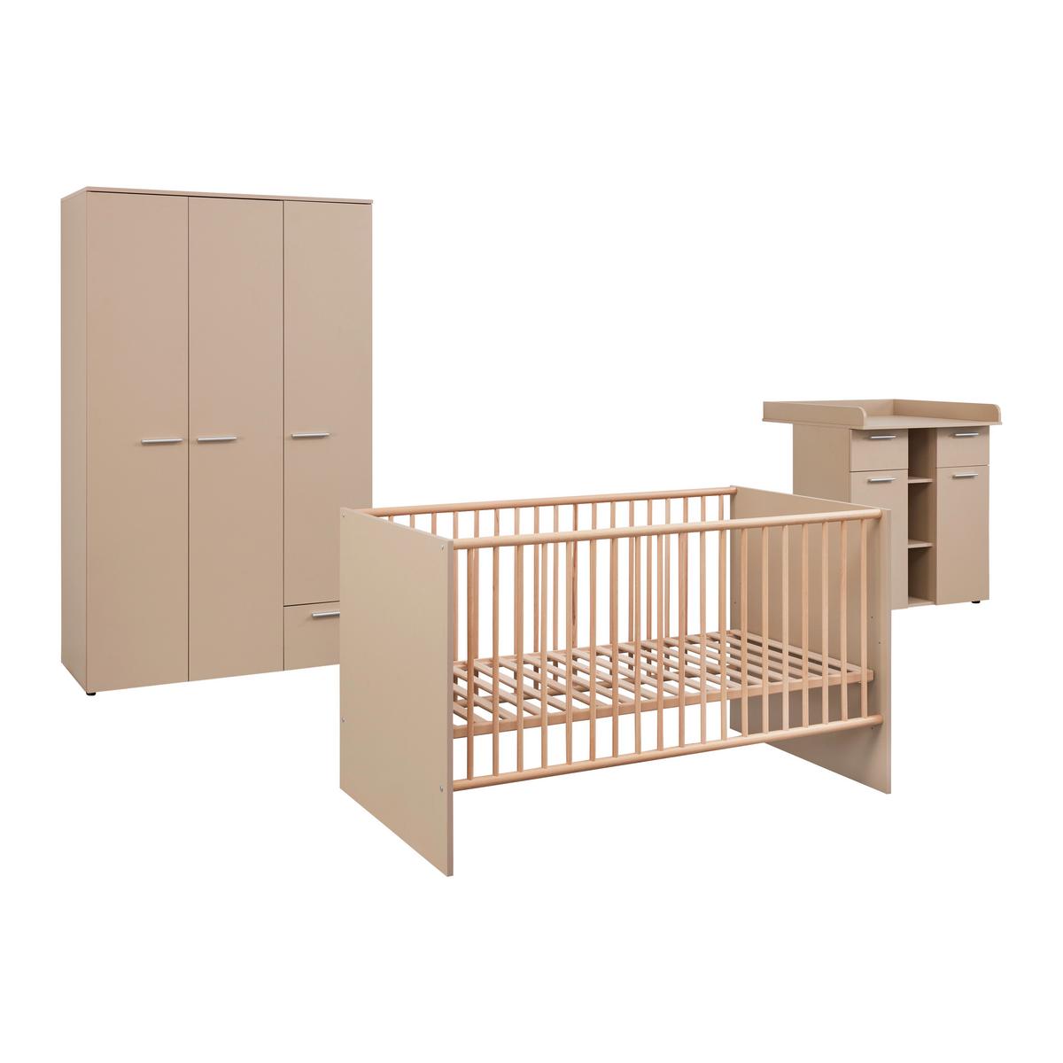 Babyzimmer July Creme - Beige/Creme, Modern, Holzwerkstoff (311/190/144cm) - Bessagi Kids