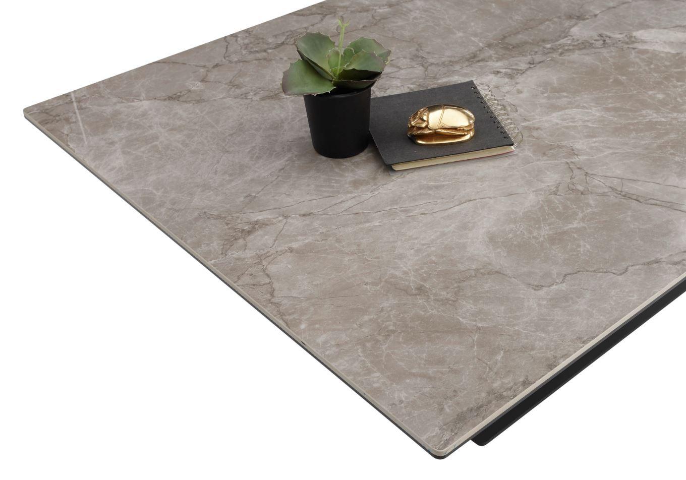 MĂSUțĂ DE CAFEA GISELE - negru, Modern, ceramică/metal (120/40/80cm) - Premium Living