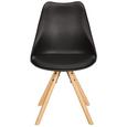 Stol Lilly - črna/hrast, Moderno, umetna masa/les (48/81/57cm) - Modern Living Stol Lilly - črna/hrast, Moderno, umetna masa/les (48/81/57cm) - Modern Living
