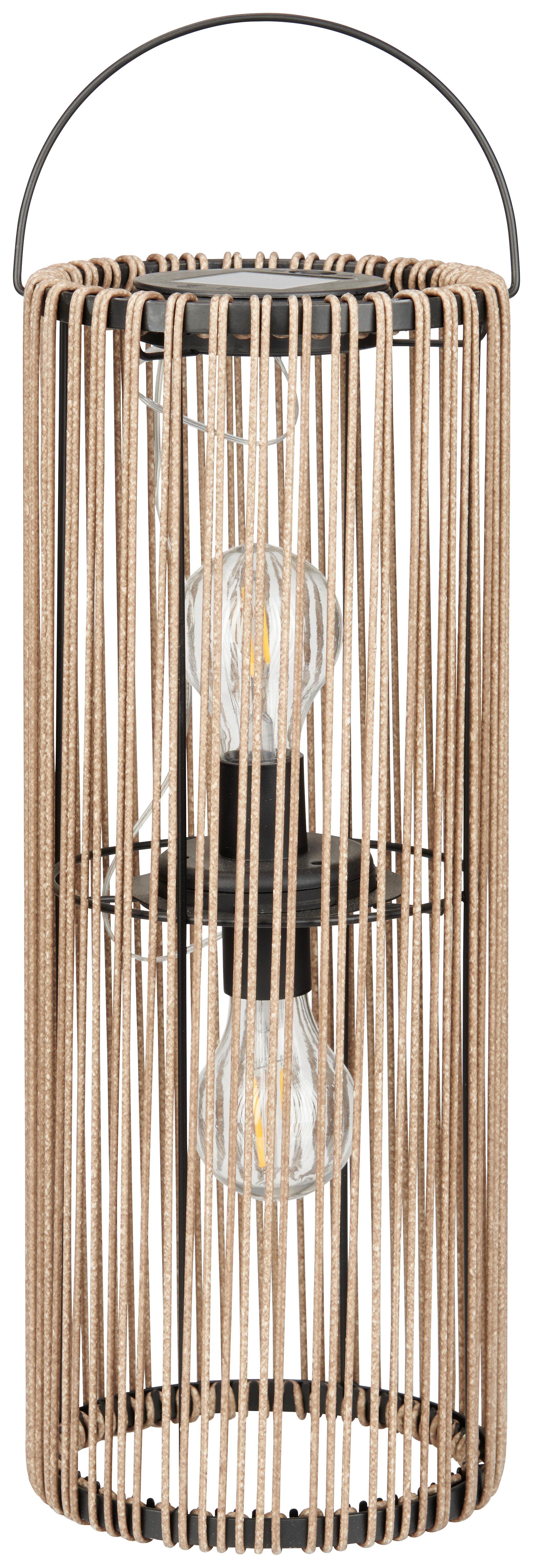 Solarleuchte Laurin max. 0,04 Watt - Braun, Modern, Kunststoff/Metall (16/50cm) - Modern Living