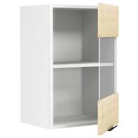 KÜCHENOBERSCHRANK FASOLA - Honigeiche/Weiss, Trend, Glas/Holzwerkstoff (40/60/31cm) - MID.YOU
