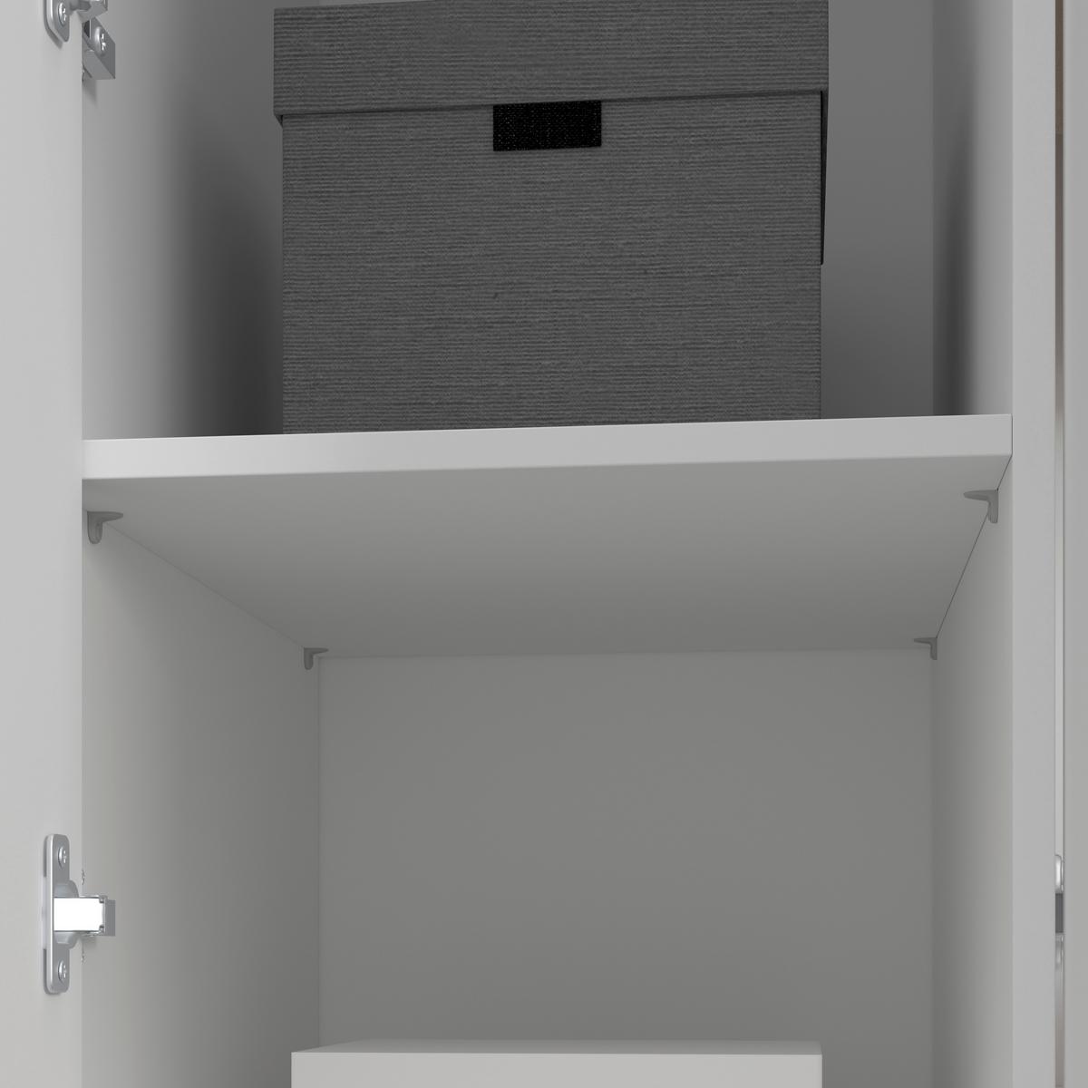 Drehtürenschrank Vivaldi -Exklusiv- - Weiss Hochglanz/Chromfarben, Konventionell, Holzwerkstoff/Metall (245/210/55cm) - Mömax