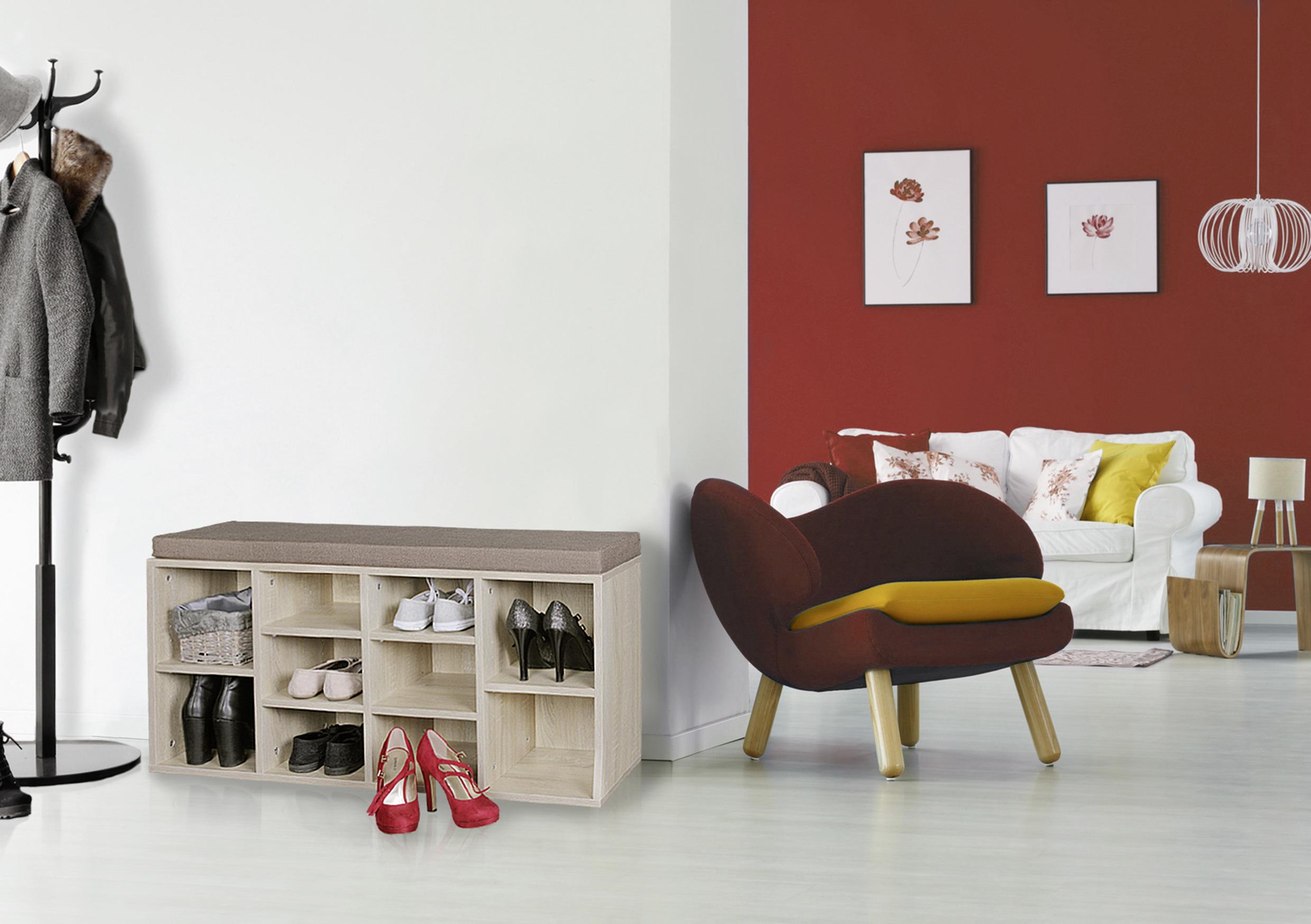 Regal Za Čevlje Laura - hrast sonoma, Konvencionalno, leseni material (103,5/53/30cm) - MID.YOU