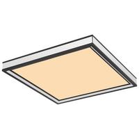 Stropna Led-svetilka Jessy - črna/opal, Basics, kovina/umetna masa (30/30/6,5cm) - Globo