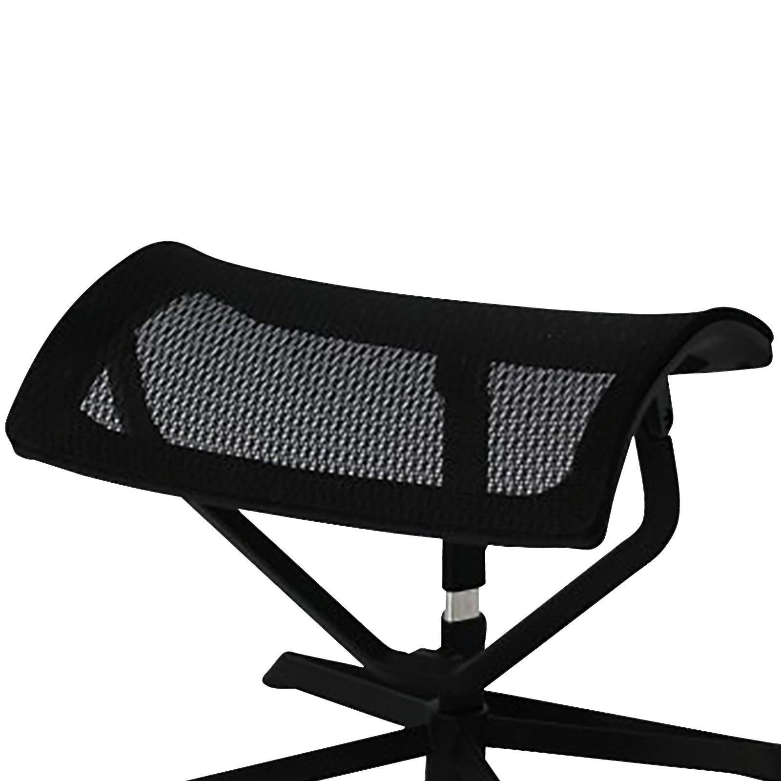 Pisarniški Stolček Ottomann - črna, Basics, kovina/tekstil (43/46/33cm) - MID.YOU