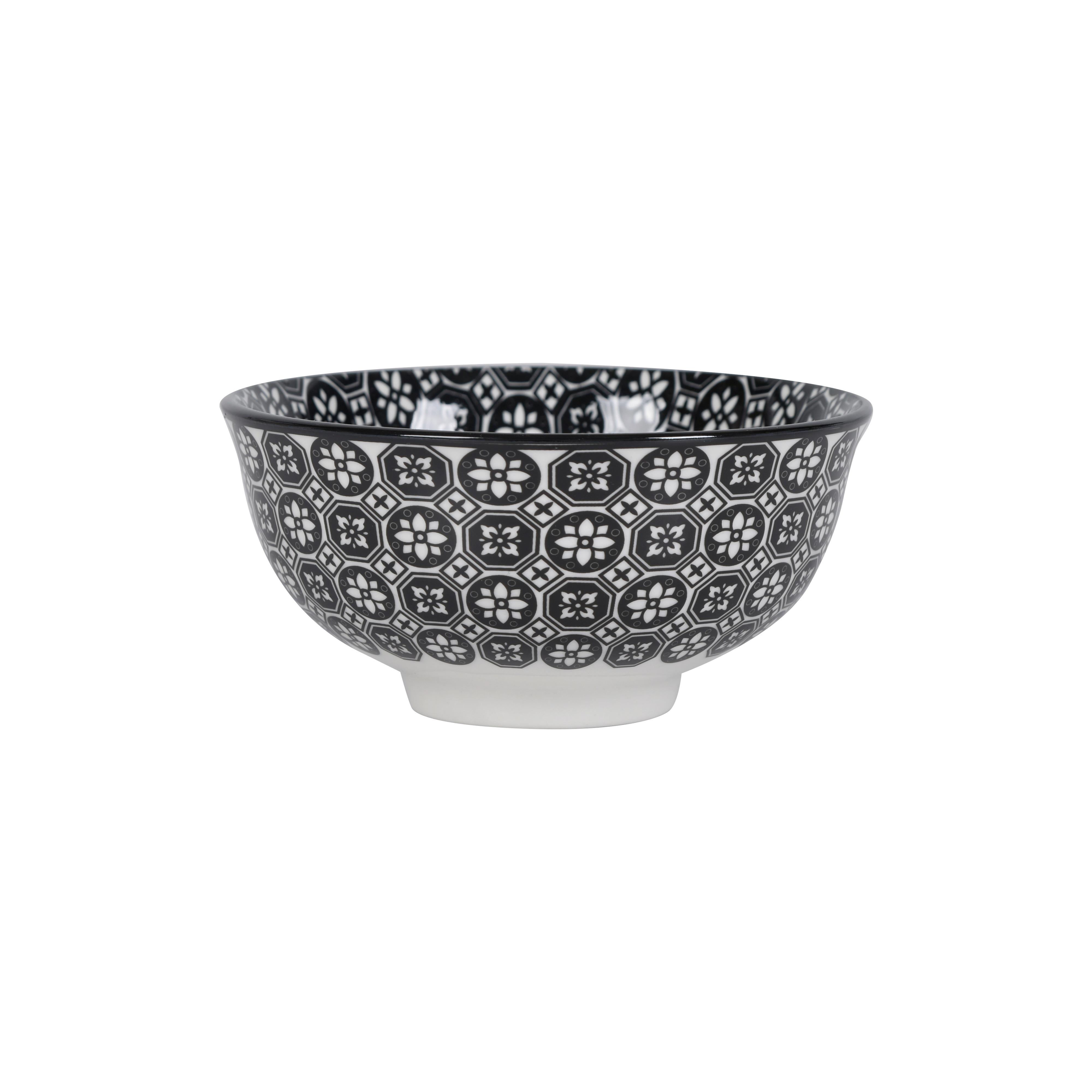 Dipschale Shiva Schwarz/Weiß - Schwarz/Weiß, LIFESTYLE, Keramik (11,7/5,6cm) - Mömax