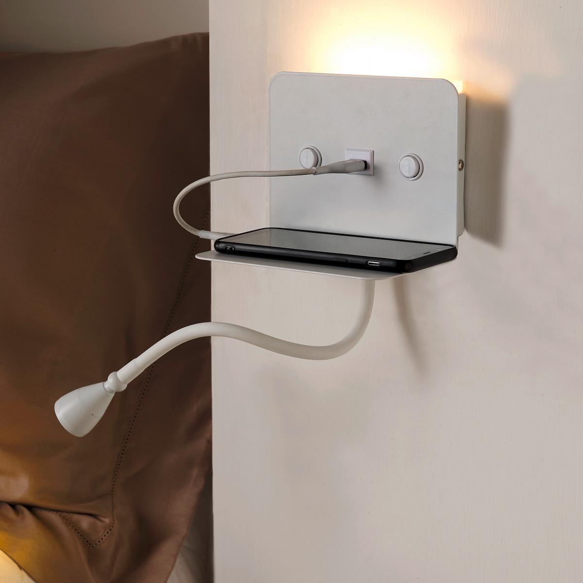 LED-Wandleuchte Bianca Weiß max. 5 Watt - Weiß, Design, Metall (16/13/46cm)