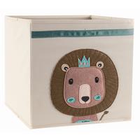 Faltbox Peter ca. 34l - Blau/Creme, Karton/Textil (33/32/33cm) - Mömax