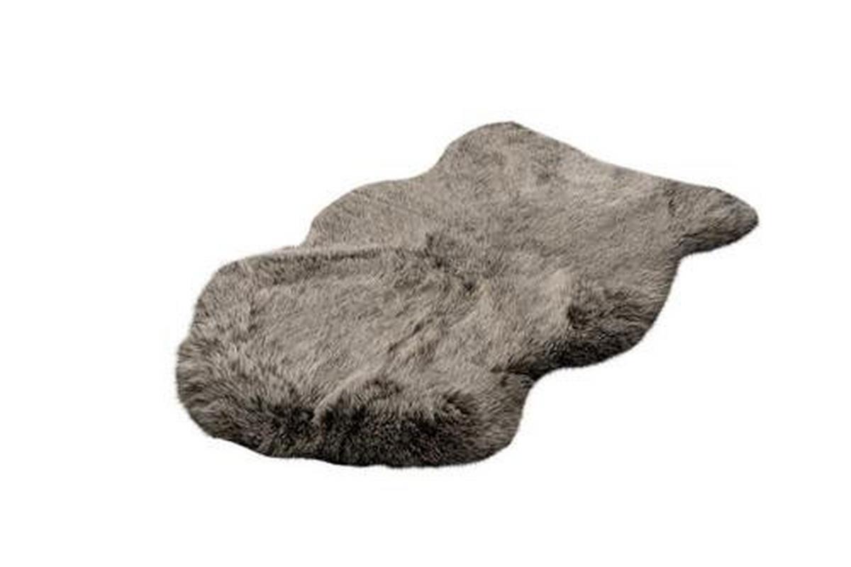 FELLTEPPICH TENDER - Braun/Olivgrün, Design, Textil (60/90cm) - Kayoom