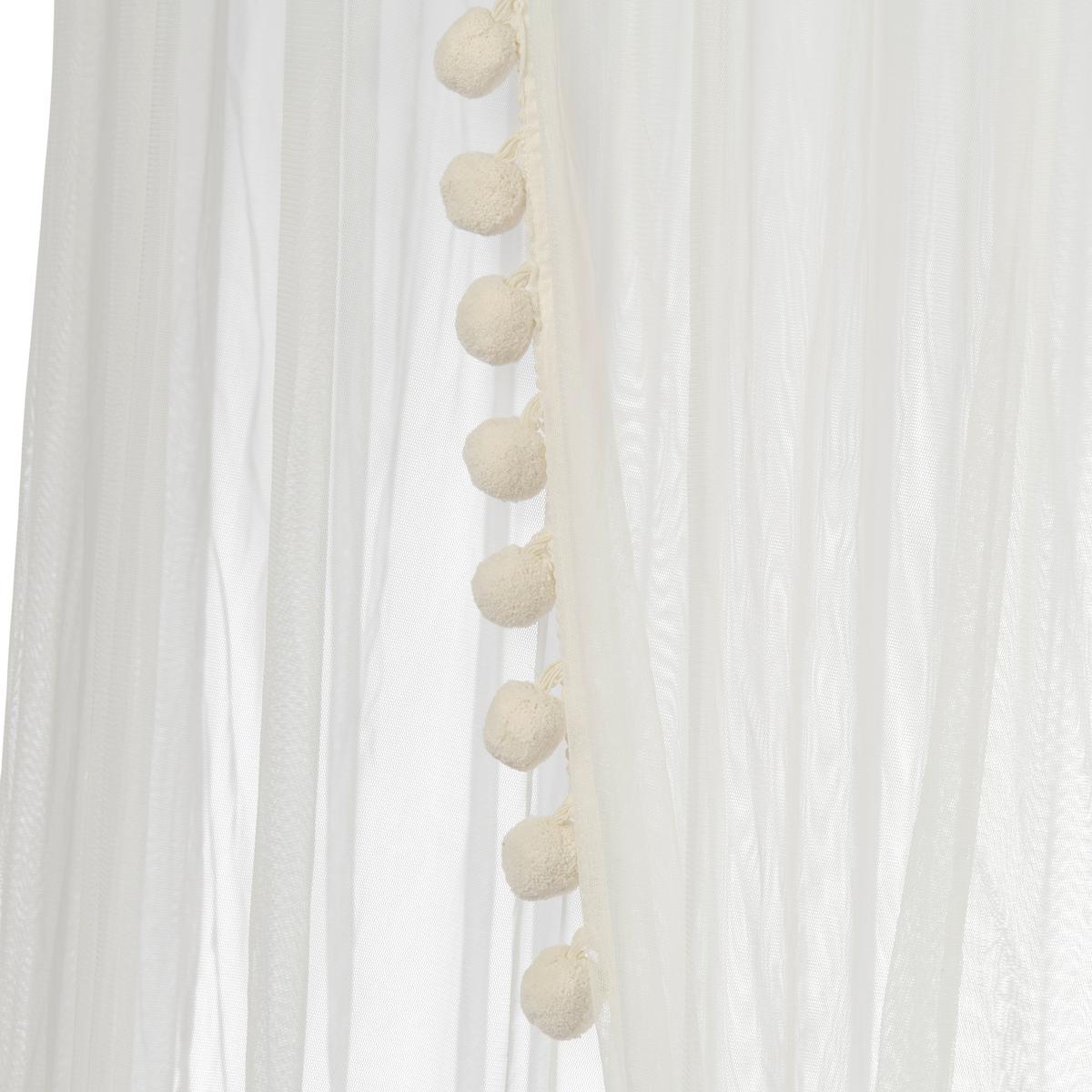 BALDACHIM NAD ŁÓŻKO ROMANTIK - biały, Basics, tkanina (71/235cm) - Patinio