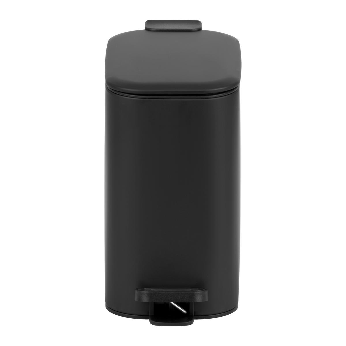 Treteimer Vario Schwarz ca. 6 l - Schwarz, MODERN, Kunststoff/Metall (15/28/26,9cm) - Mömax