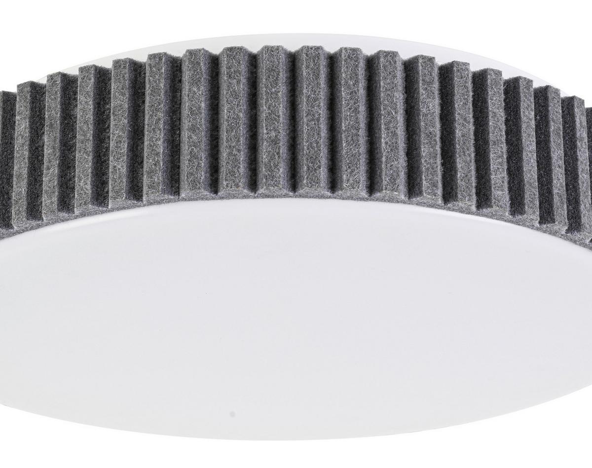 Led Plafonjera Filzi - siva/bela, Moderno, metal/tekstil (30/8,5cm) - Mömax