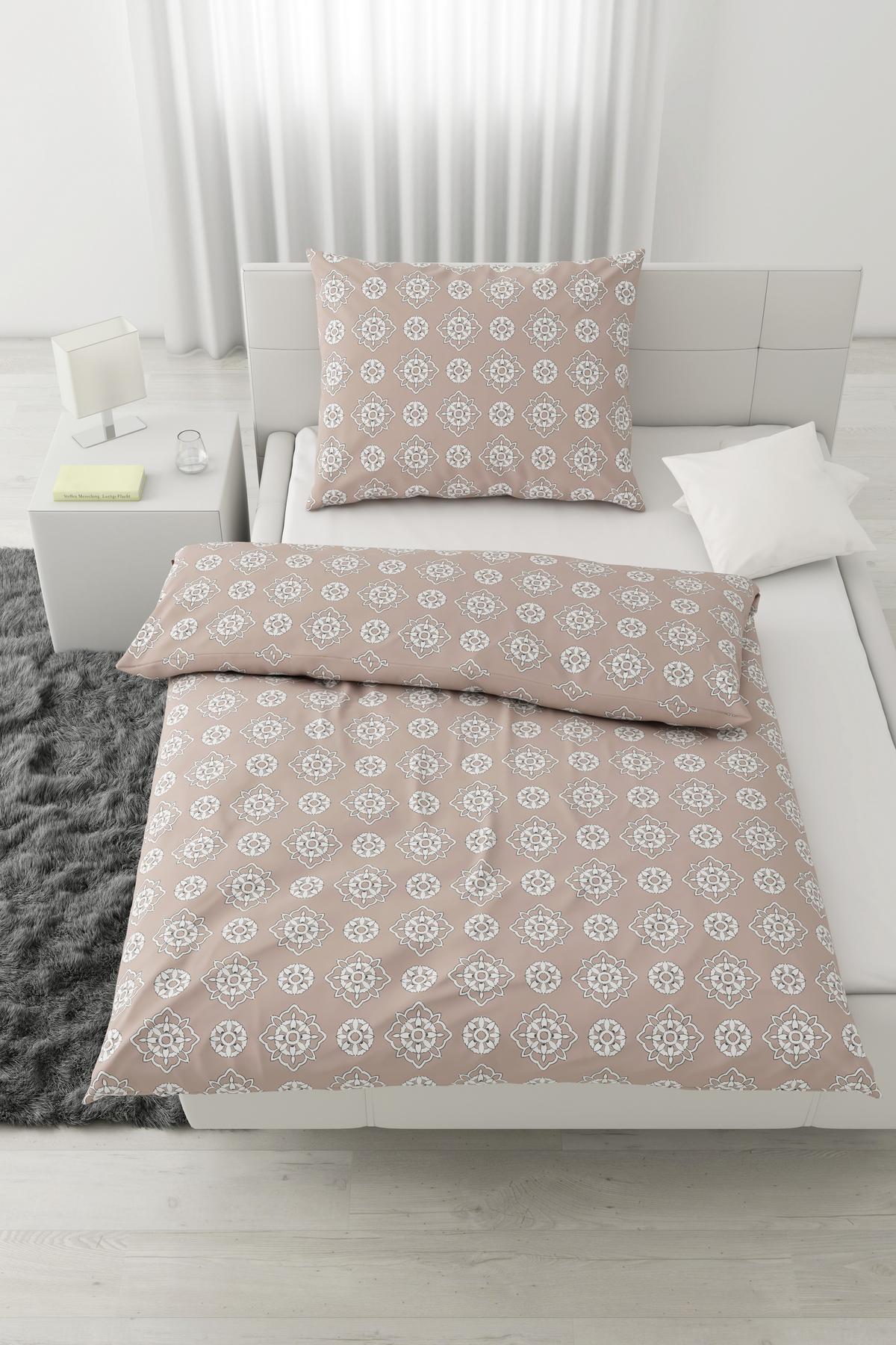 Bettwäsche Amba ca. 160x210 cm - Flieder/Rosa, Textil (160/210cm) - Modern Living