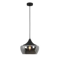 Hängeleuchte Schwarz/chromfarben Max.25watt - Chromfarben/Schwarz, Modern, Glas/Kunststoff (30/120cm) - Mömax